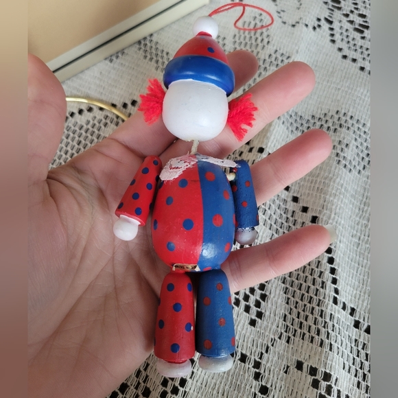 Vintage Christmas clown ornament with posable legs from Ebeling & Reuss - Picture 3 of 4